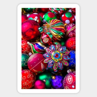 Colorful Christmas Ornaments Sticker